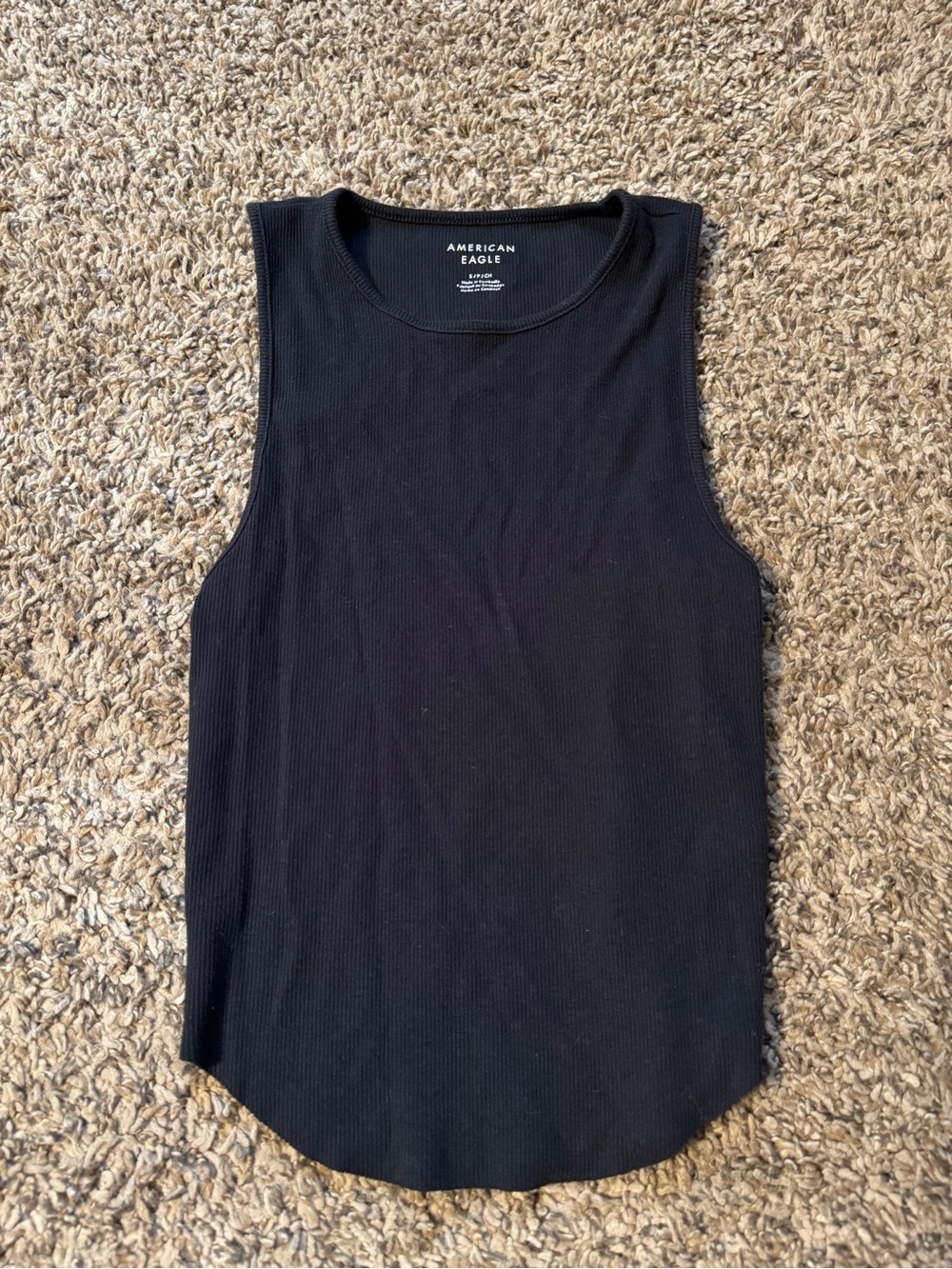 American Eagle Outfitters Black Ribbed Tank